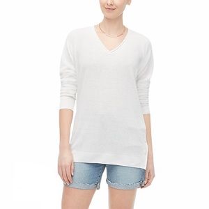 J. CREW Tunic Sweater Linen-blend Button Sides